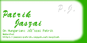 patrik jaszai business card